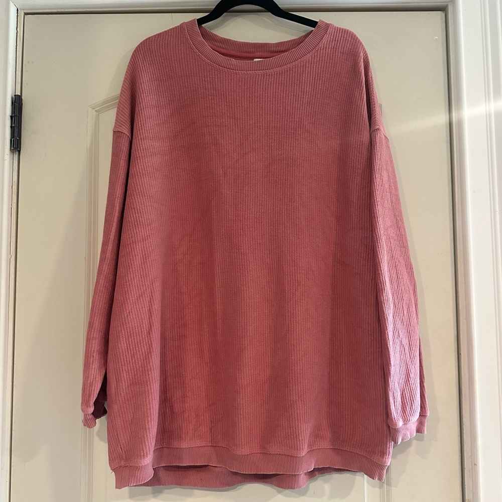Aerie oversized ribbed shirt/sweatshirt